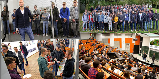Eindrücke von der O-Phase, Hörsaal, Gruppe, Fachschaftscafé Eindrücke von der O-Phase, Hörsaal, Gruppe, Fachschaftscafé