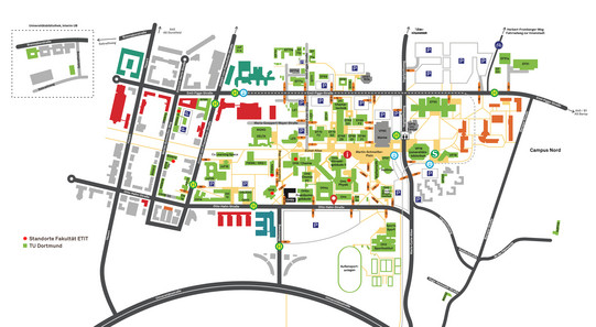 TU Lageplan Campus Nord