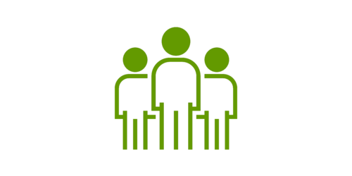 grünes Icon Menschengruppe